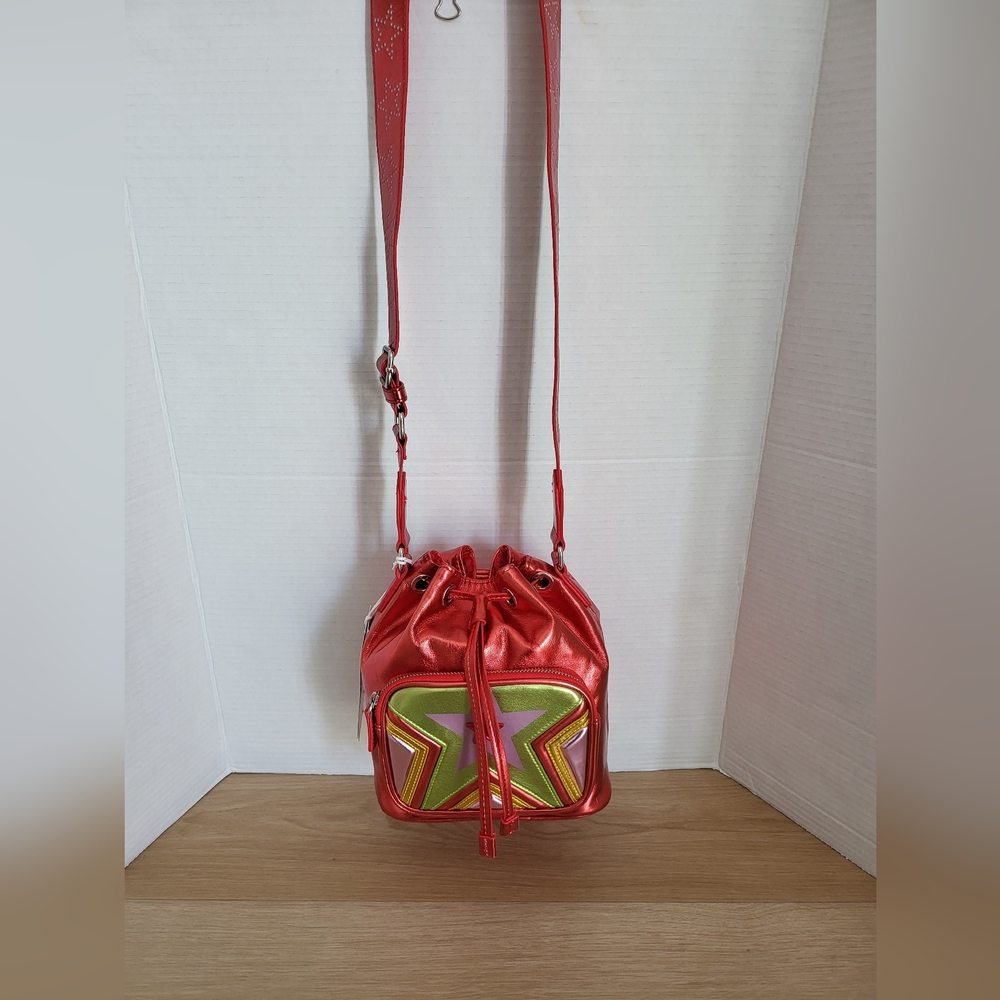 Stella McCartney Kids Faux Leather Bucket Bag.